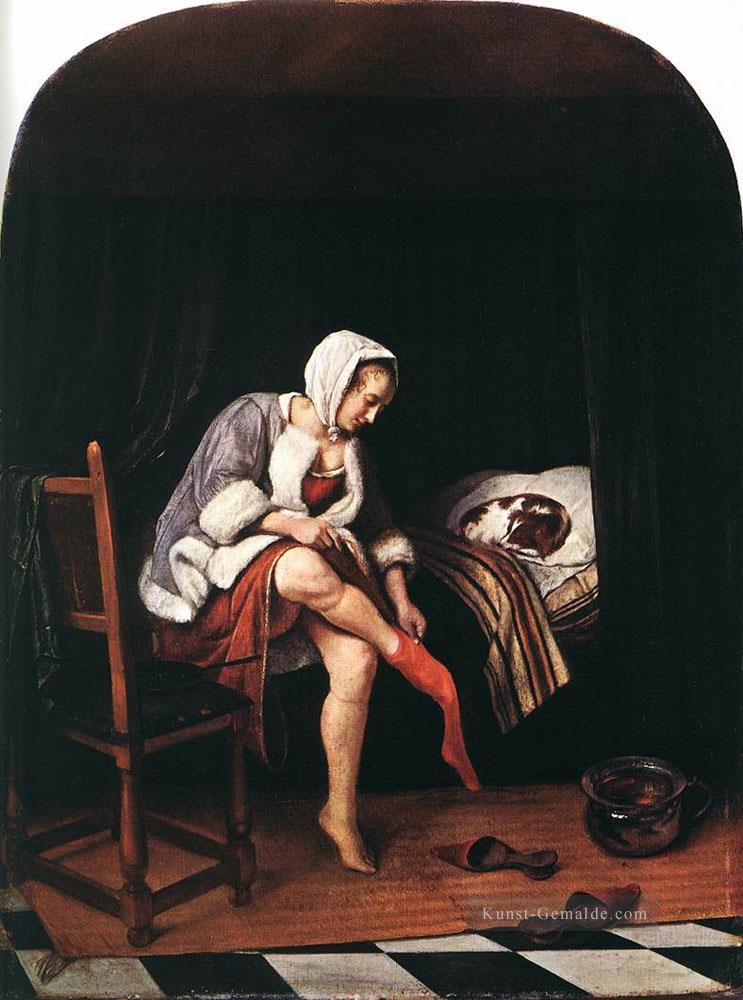 The Morning Toilet 1665 holländischer Genremaler Jan Steen Ölgemälde